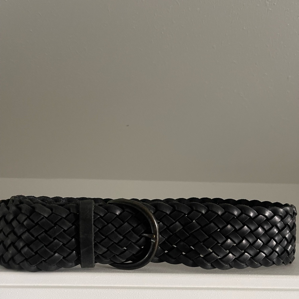 Elegant Black Braided Women's Belt